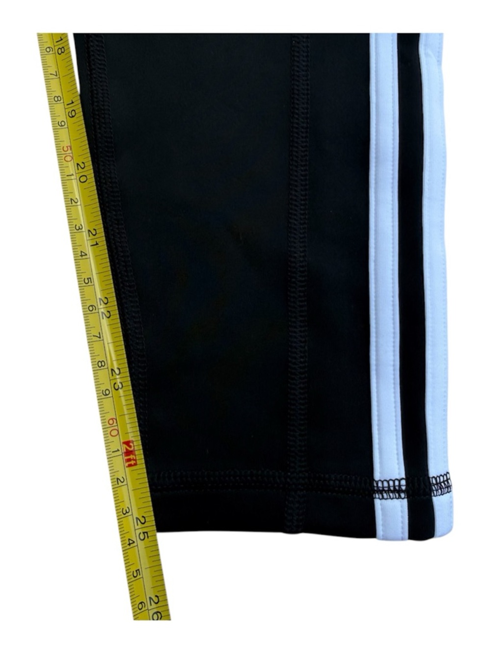 Adidas 3-Stripes High-Rise 7/8 leggings in black and white size Large NWT - Picture 5 of 6